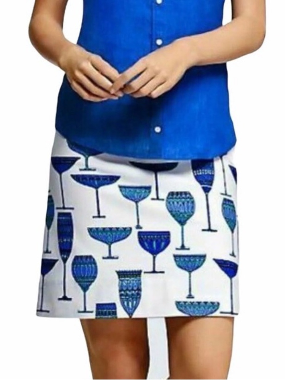 Talbots Cotton Martini A Line Skirt Size 6